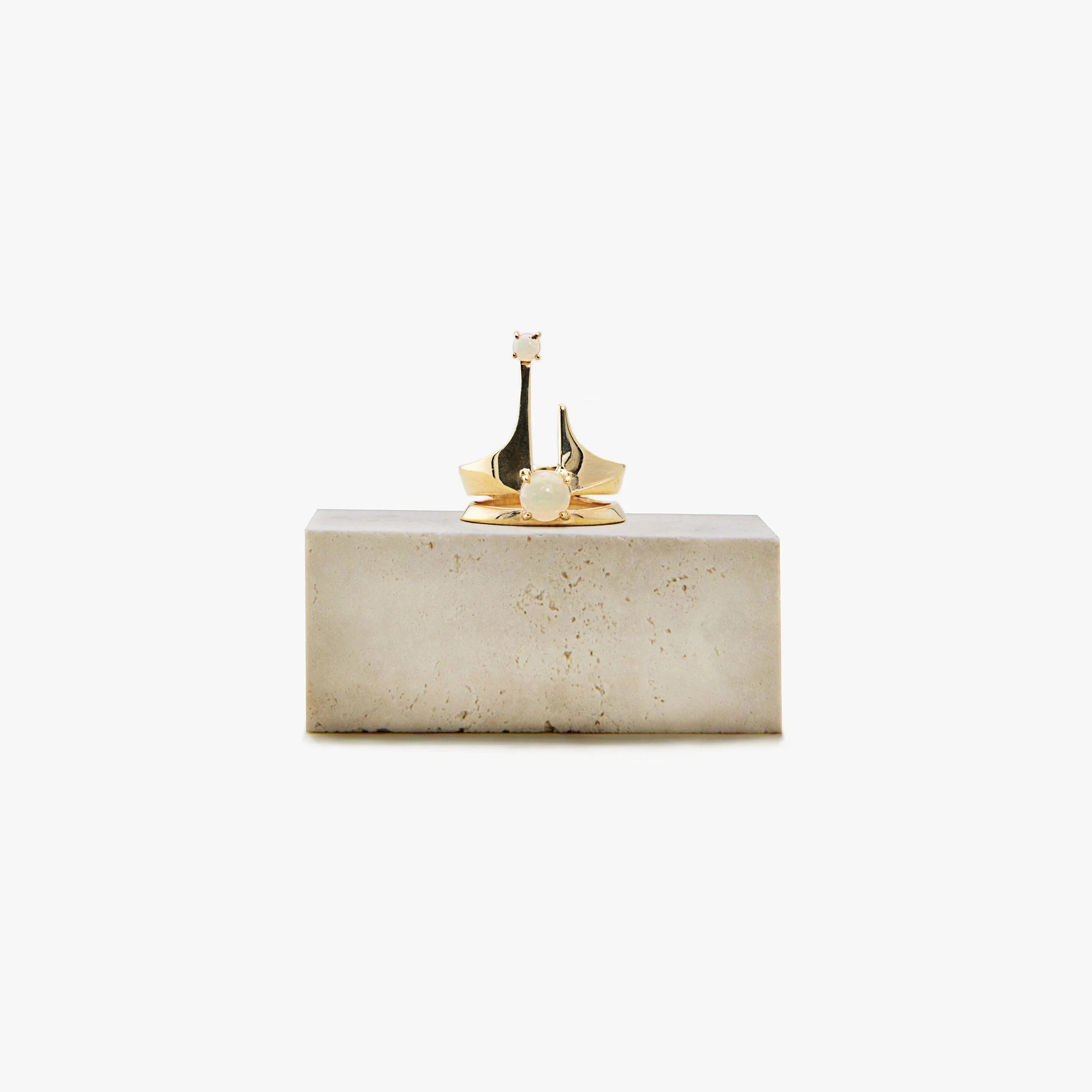 Awe Inspired Rings 14K Gold Vermeil / 8 Archive Opal Crown Ring-Fam