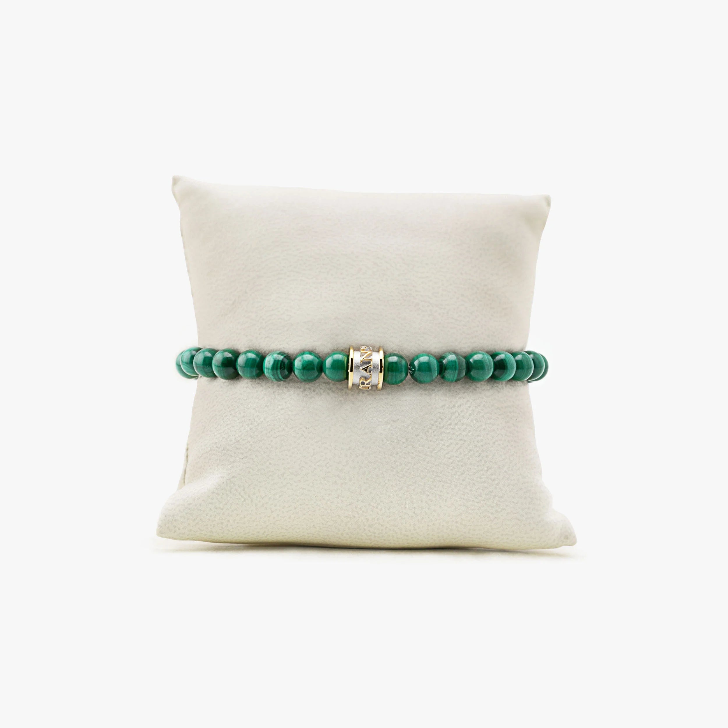 Awe Inspired Bracelets 14K Gold Vermeil / Green Onyx / 7" Archive Affirmation Bracelet-Fam