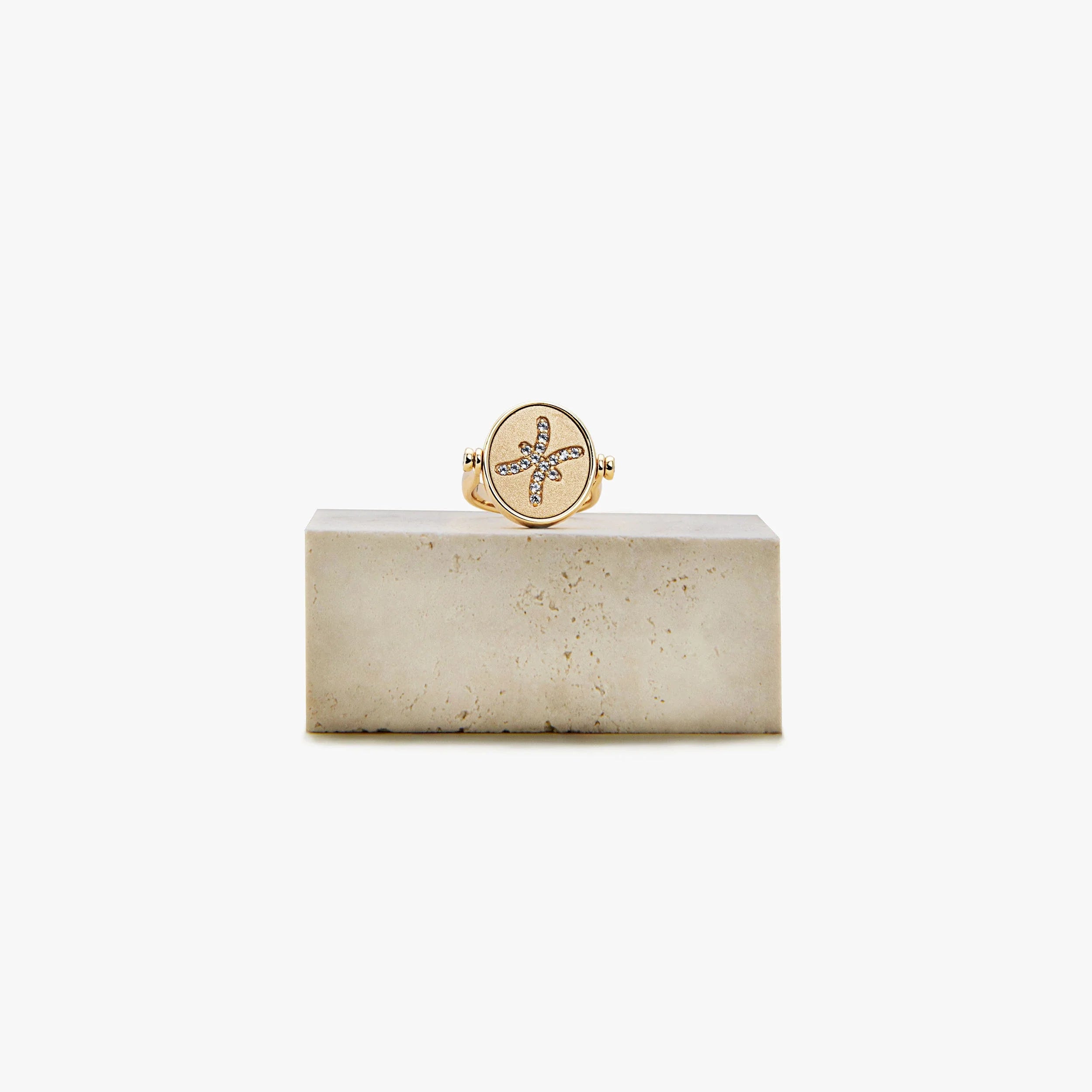 Awe Inspired Rings 14K Gold Vermeil Archive Zodiac Flip Ring-Fam