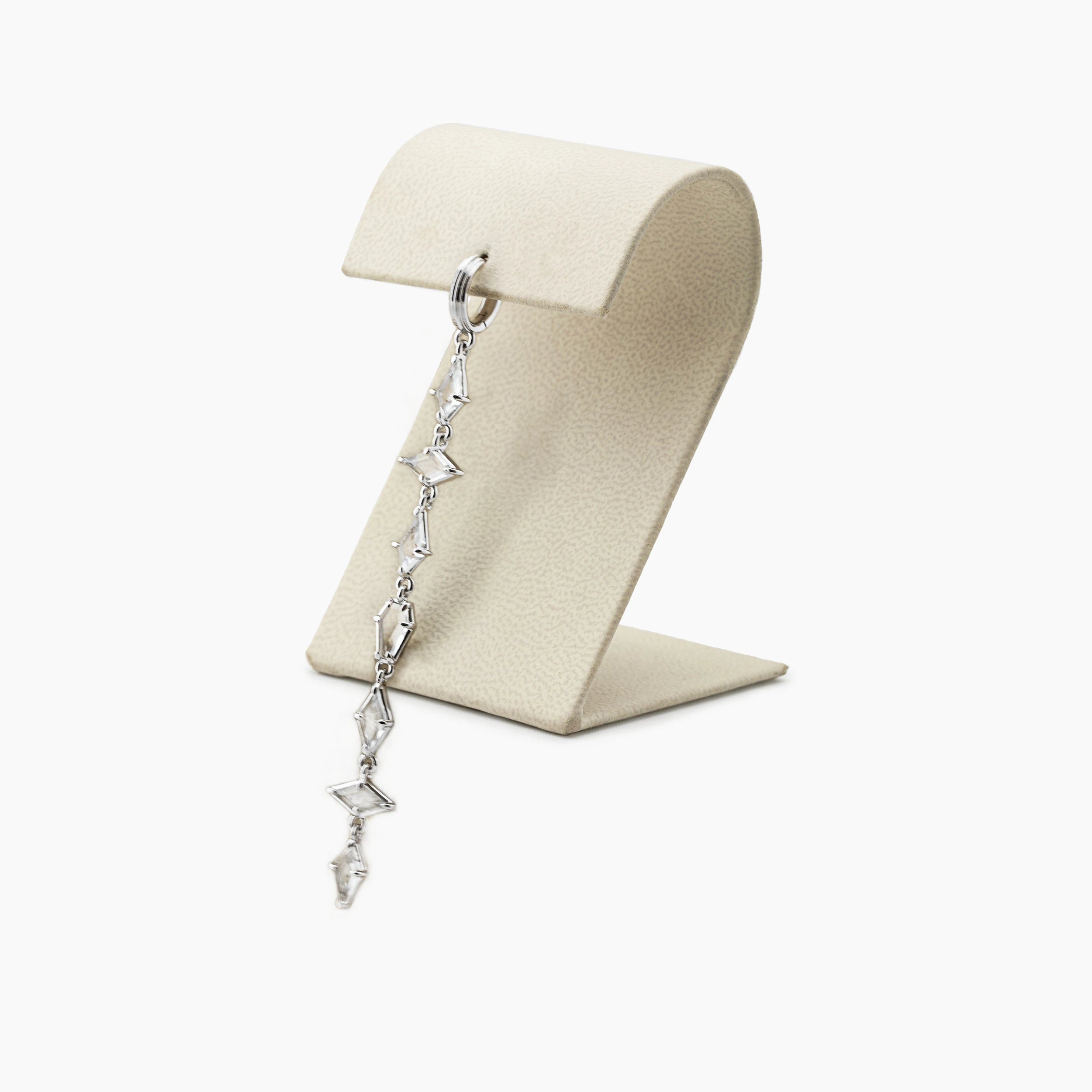 Awe Inspired Earrings 925 Sterling Silver Archive Long Drop Prism Earrings