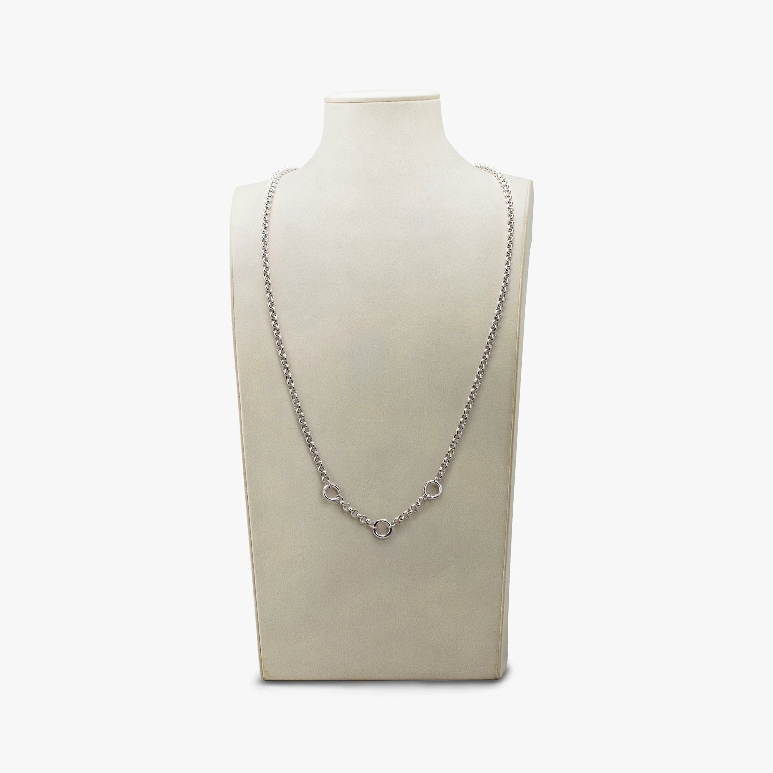 Awe Inspired Necklaces 925 Sterling Silver Archive Long Rolo Triple Collector Necklace