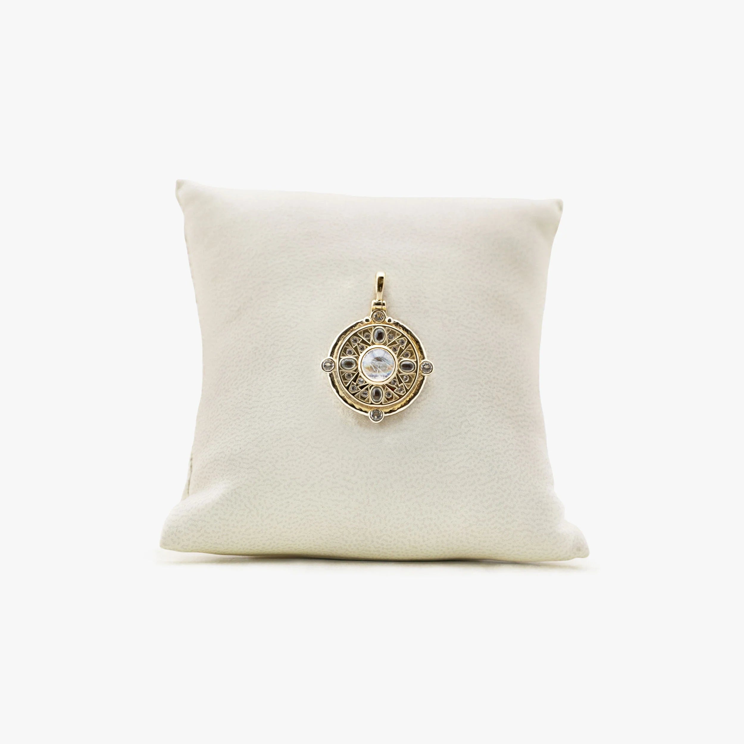 Awe Inspired Pendants 14K Gold Vermeil / Moonstone Archive Counter Manifestation Locket-Fam