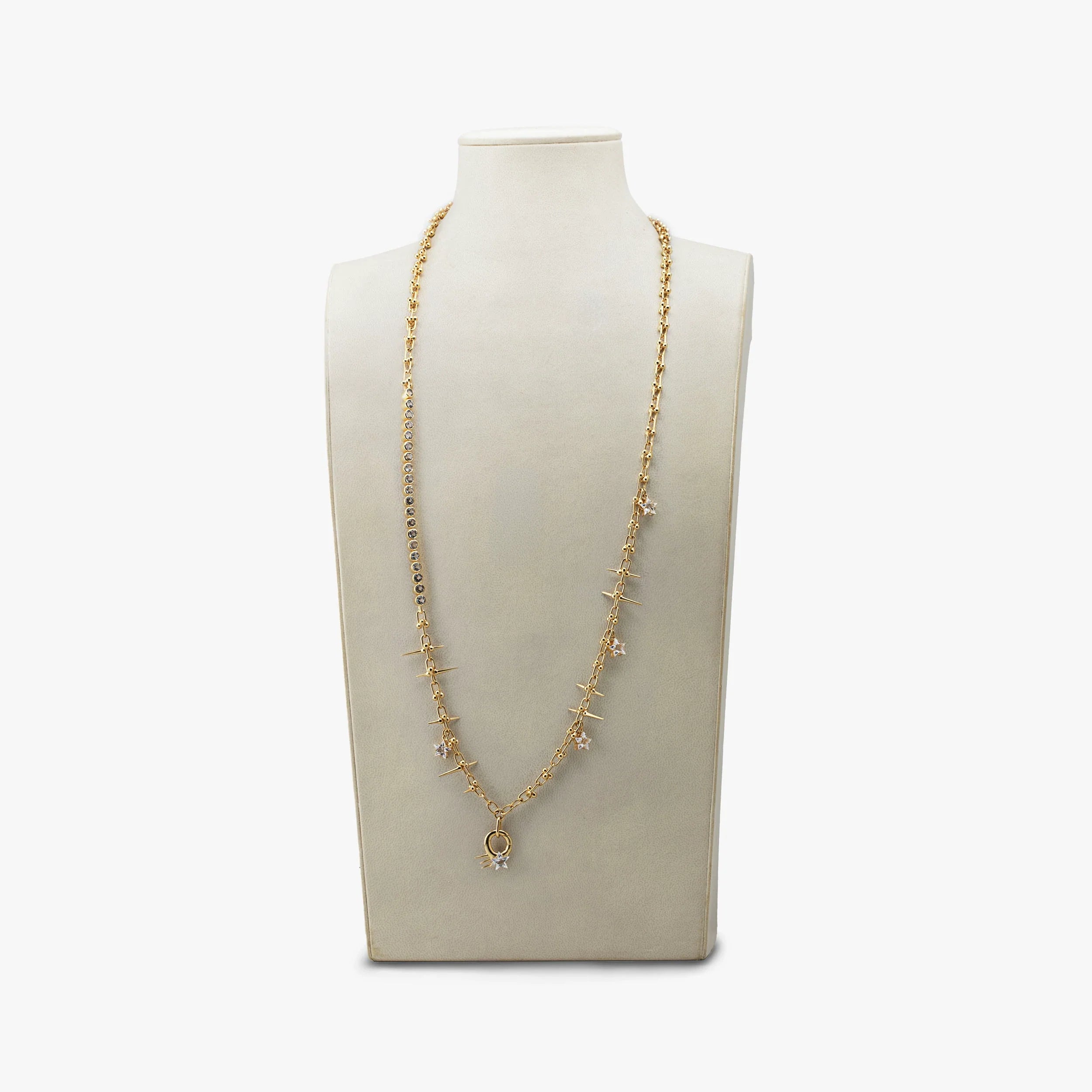 Awe Inspired Necklaces 14K Gold Vermeil / White Topaz / 34" Archive Nova Chain