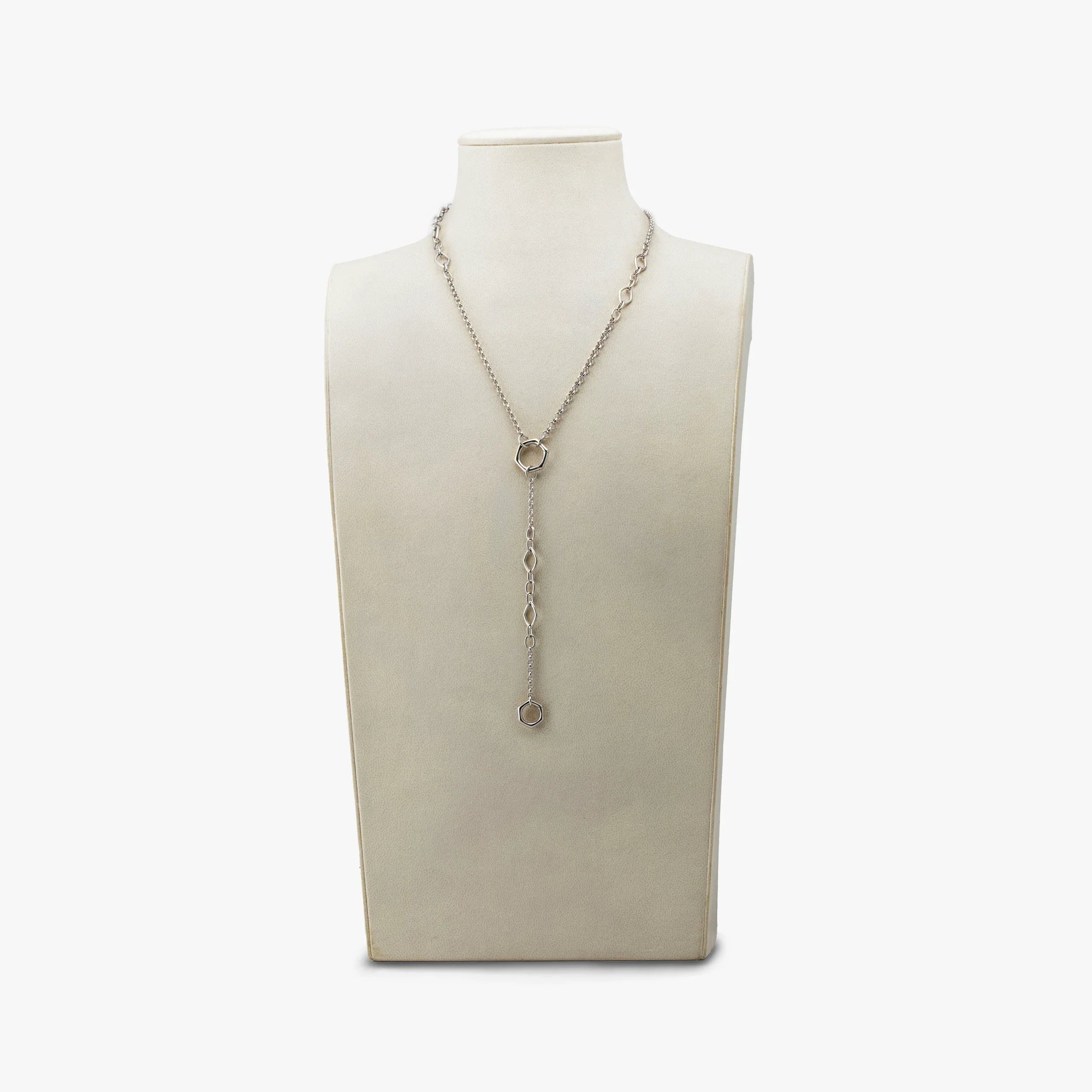 Awe Inspired Necklaces 925 Sterling Silver Archive Multi Shape Collector Lariat