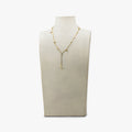 Awe Inspired Necklaces 14K Gold Vermeil / Opal, Moonstone Archive Dangly Moon Lariat