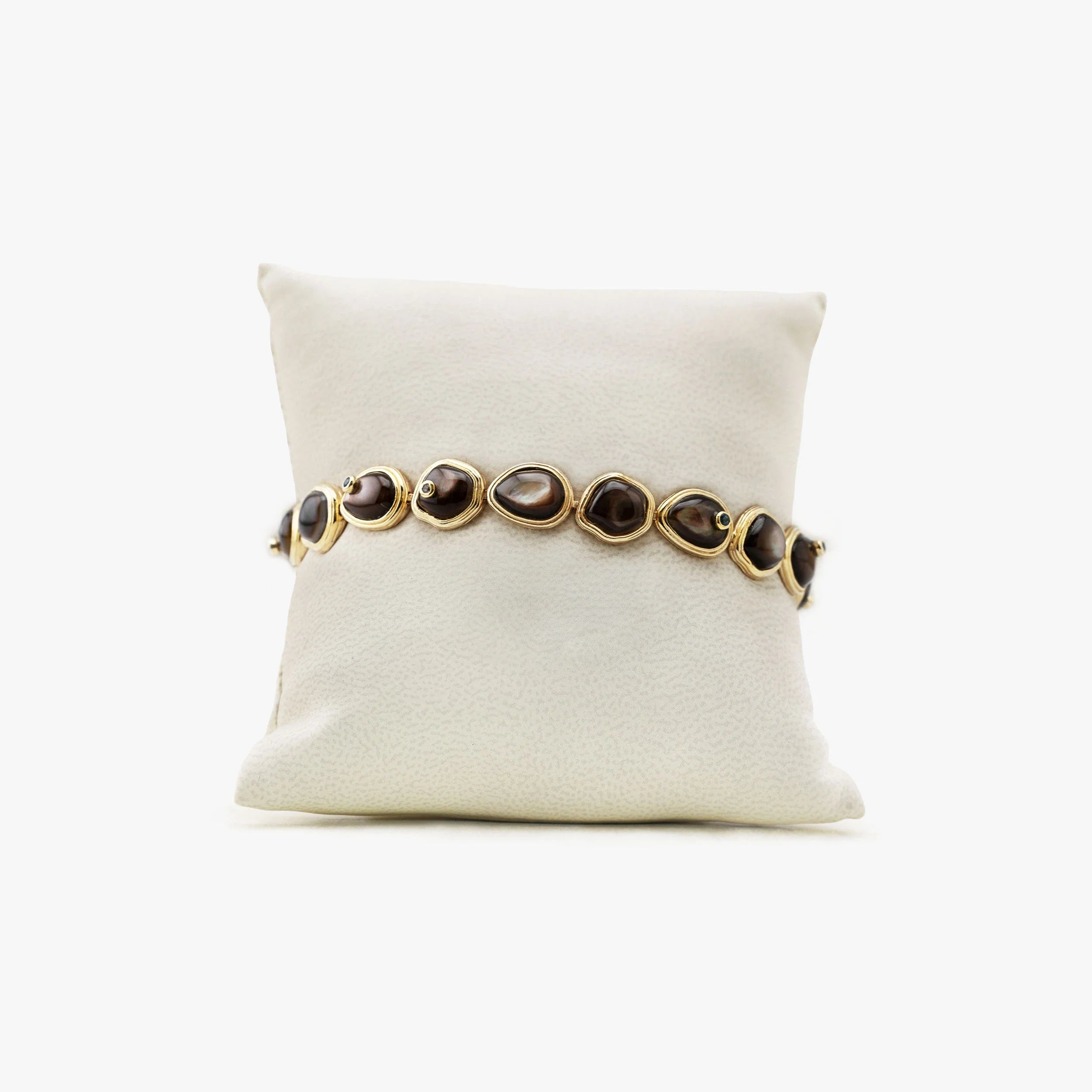 Awe Inspired Bracelets 14K Gold Vermeil Archive Blue Stone Tennis Bracelet-Fam