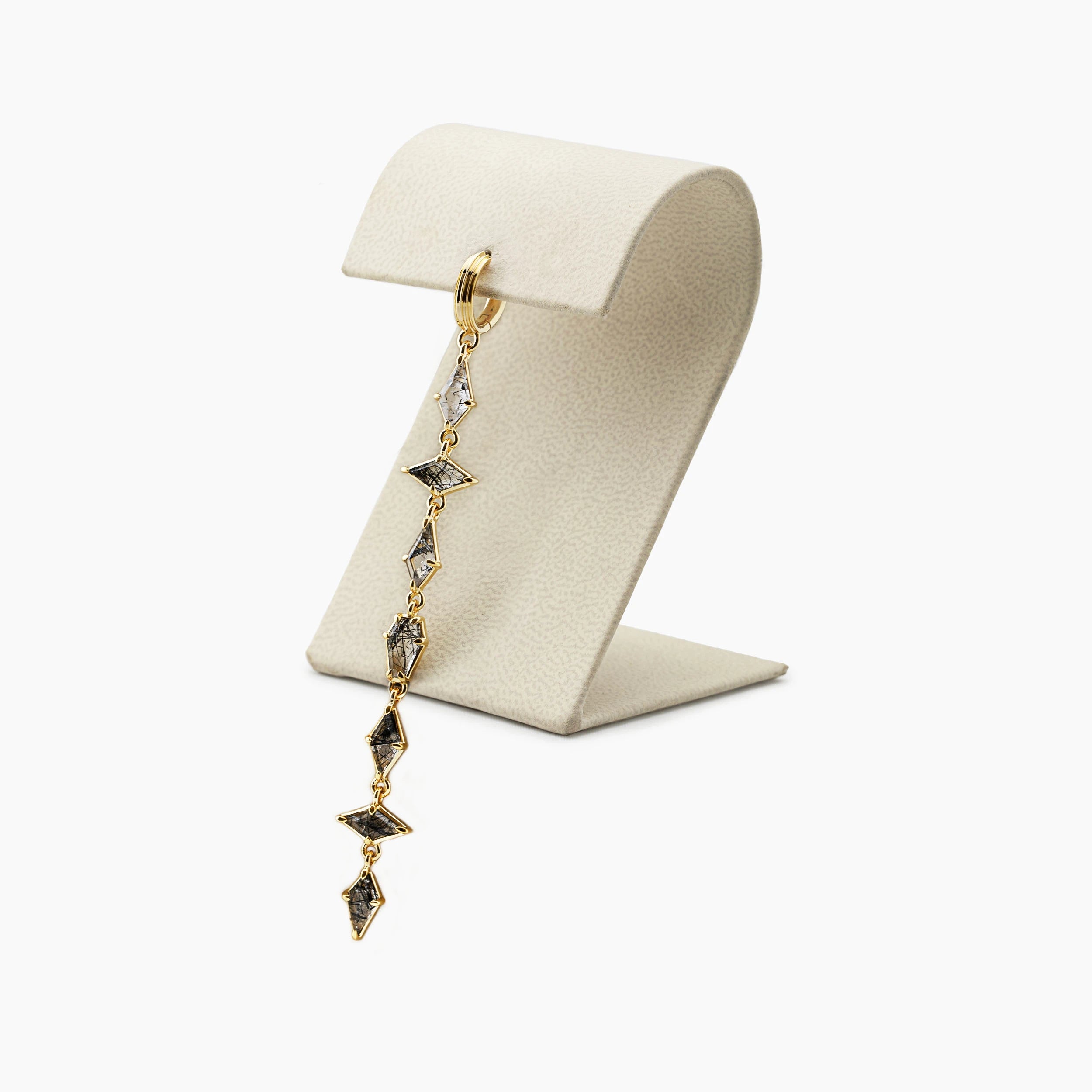 Awe Inspired Earrings 14K Gold Vermeil Archive Long Drop Prism Earrings