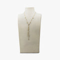 Awe Inspired Necklaces 14K Gold Vermeil / Moonstone, White Sapphire Archive Midnight Reflection Lariat