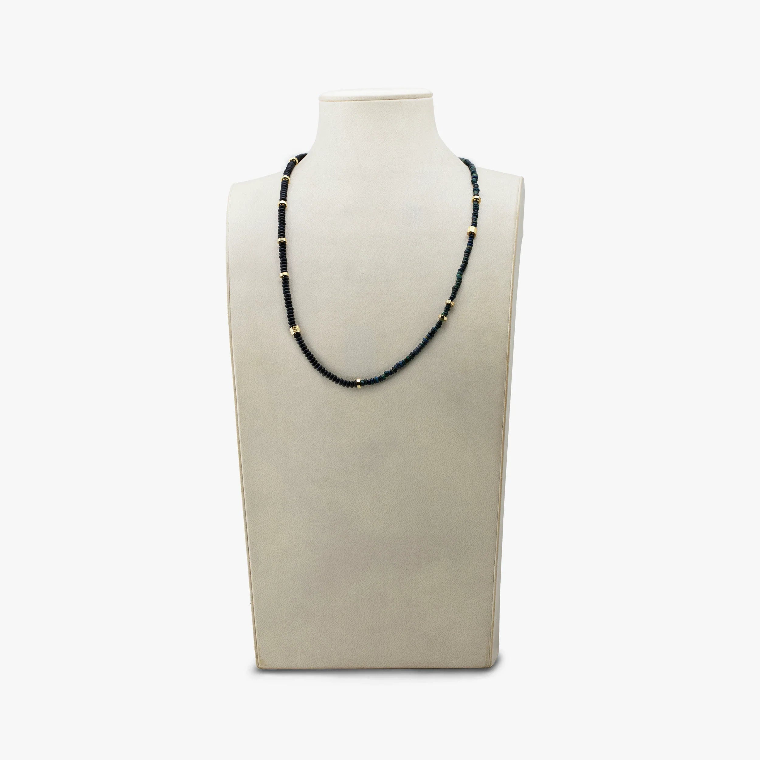 Awe Inspired Necklaces 14K Gold Vermeil / Black Onyx Archive Black Opal Meditation