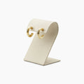 Awe Inspired Earrings 14K Gold Vermeil Archive Ribbed Hoop