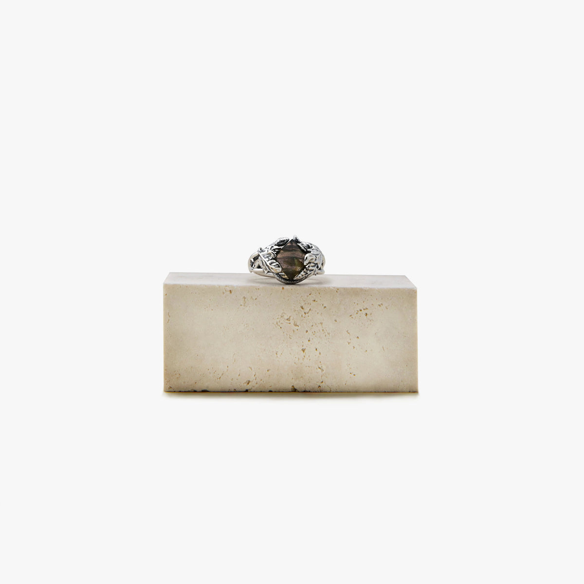 Awe Inspired Rings 925 Sterling Silver / Labradorite / 7 Archive Snake in the Garden Ring