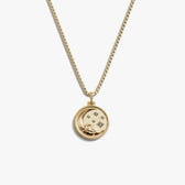 Awe Inspired Necklaces 14K Gold Vermeil / 16''-18'' Jhené's Aquamarine Moon Wave Necklace