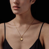 Awe Inspired Necklaces Jhené's Aquamarine Moon Wave Necklace