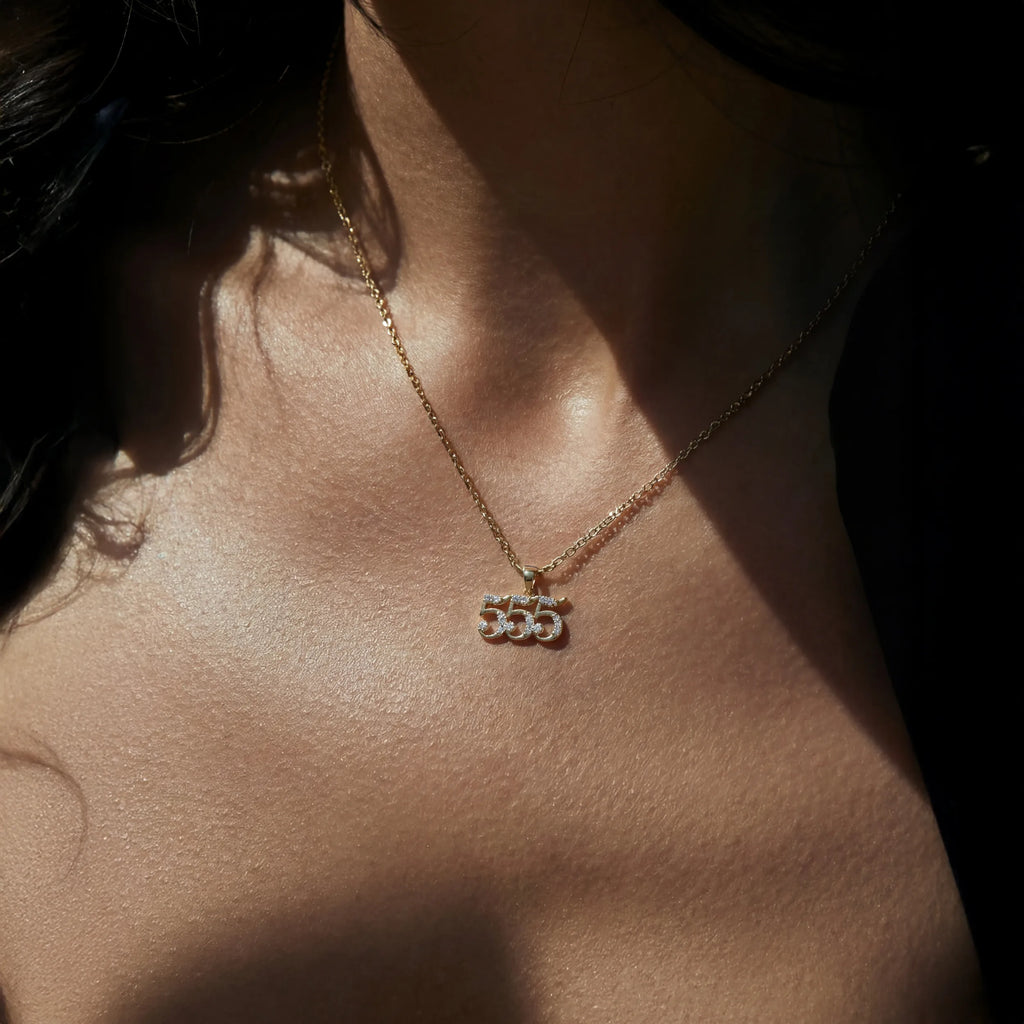 Awe Inspired Necklaces Sapphire Angel Number Necklace