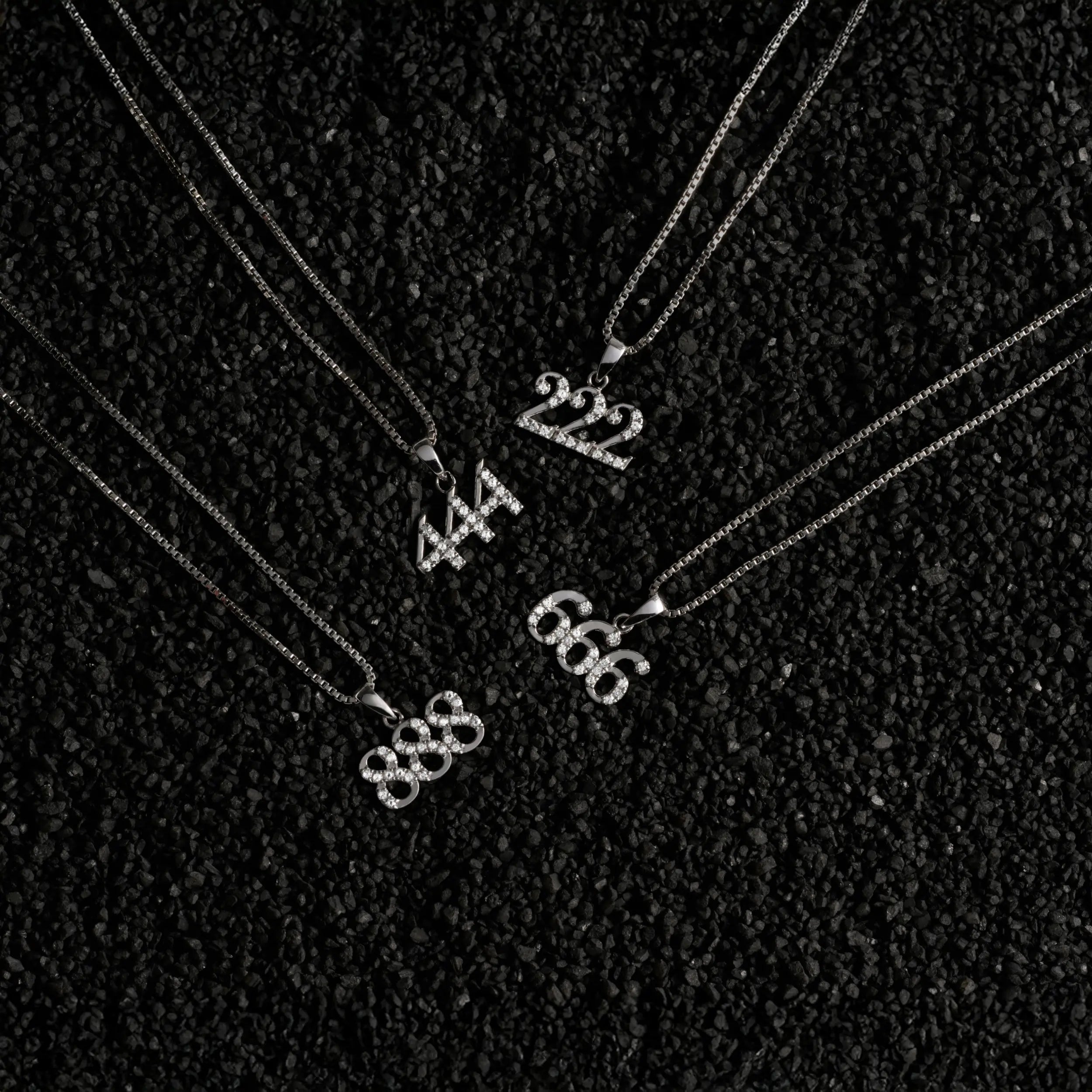 Awe Inspired Necklaces Sapphire Angel Number Necklace