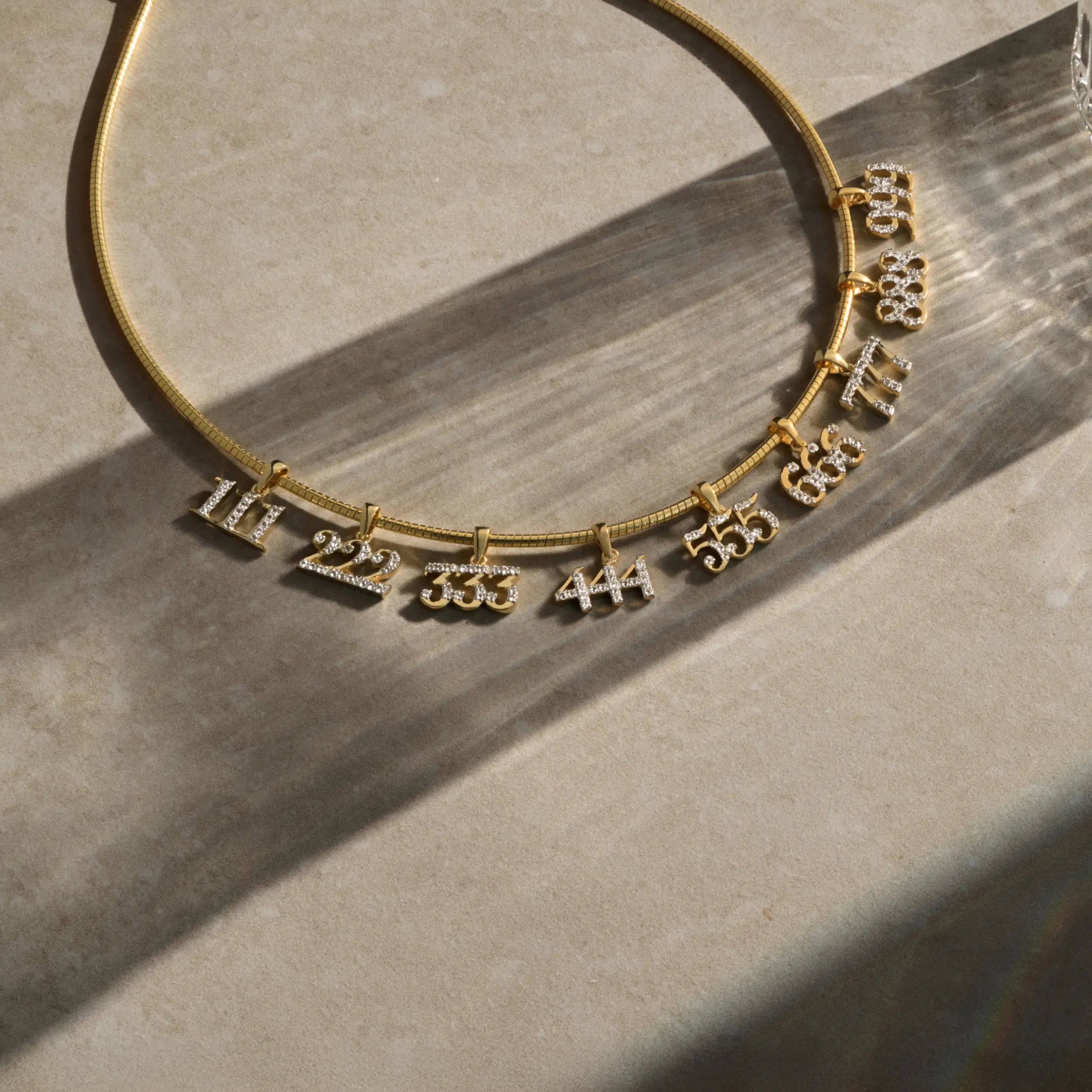 Awe Inspired Necklaces Sapphire Angel Number Necklace