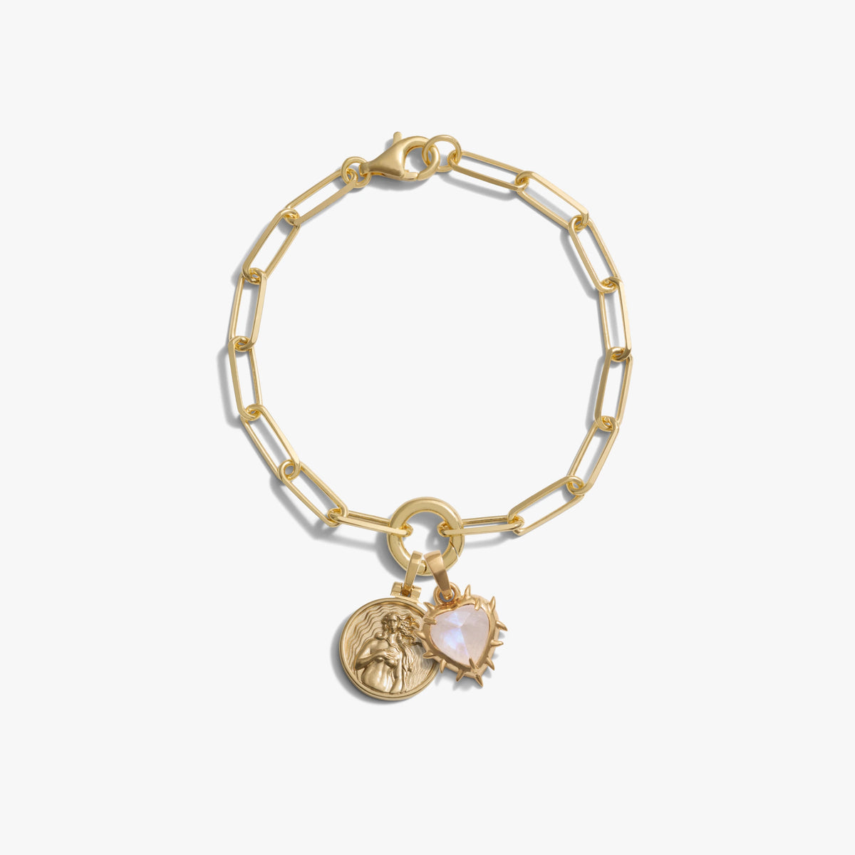 Awe Inspired Bracelets 14K Gold Vermeil / Aphrodite Goddess Charm Bracelet