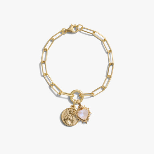 Awe Inspired Bracelets 14K Gold Vermeil / Aphrodite Goddess Charm Bracelet
