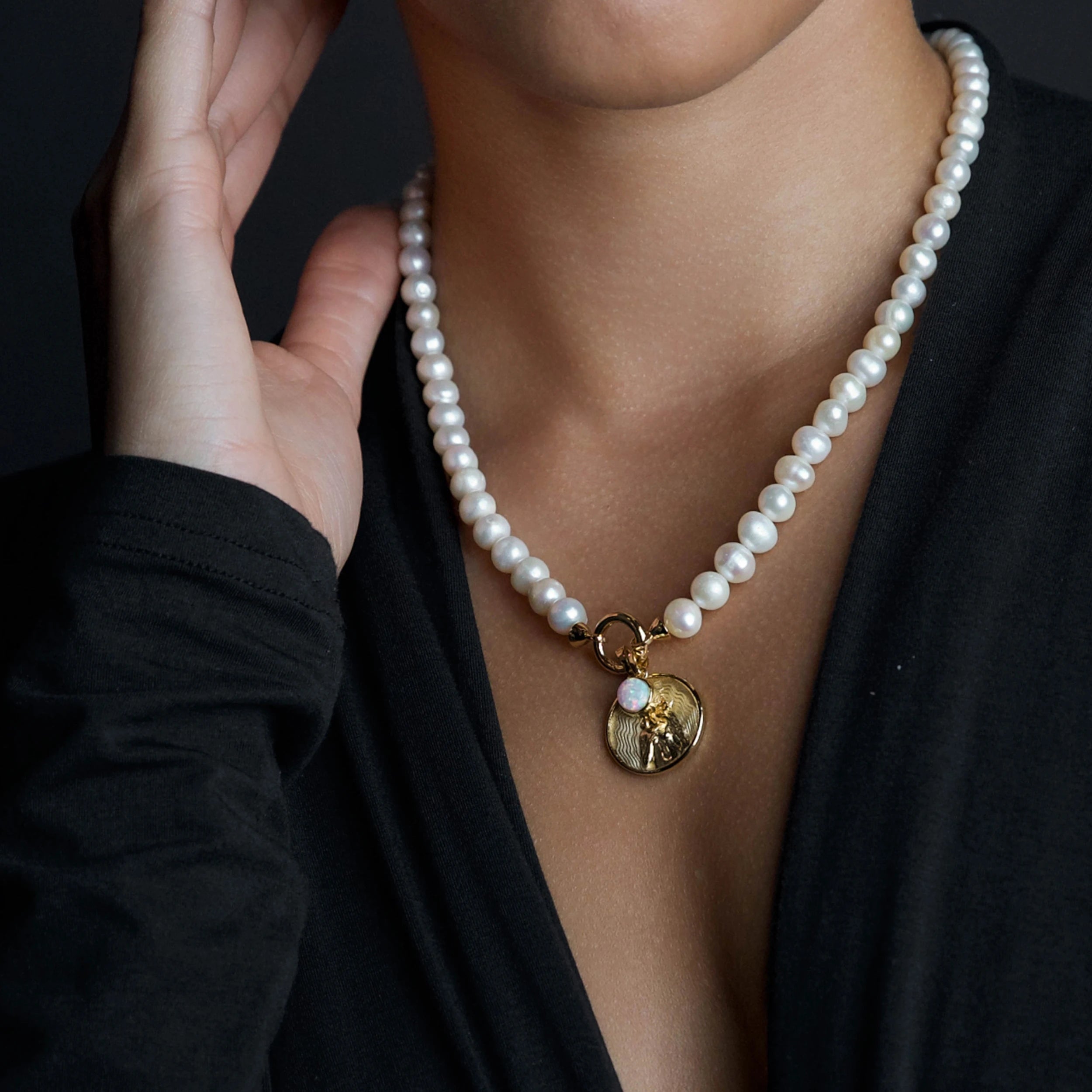 Awe Inspired Necklaces 14K Gold Vermeil Archive Aphrodite's Ocean Charm Necklace