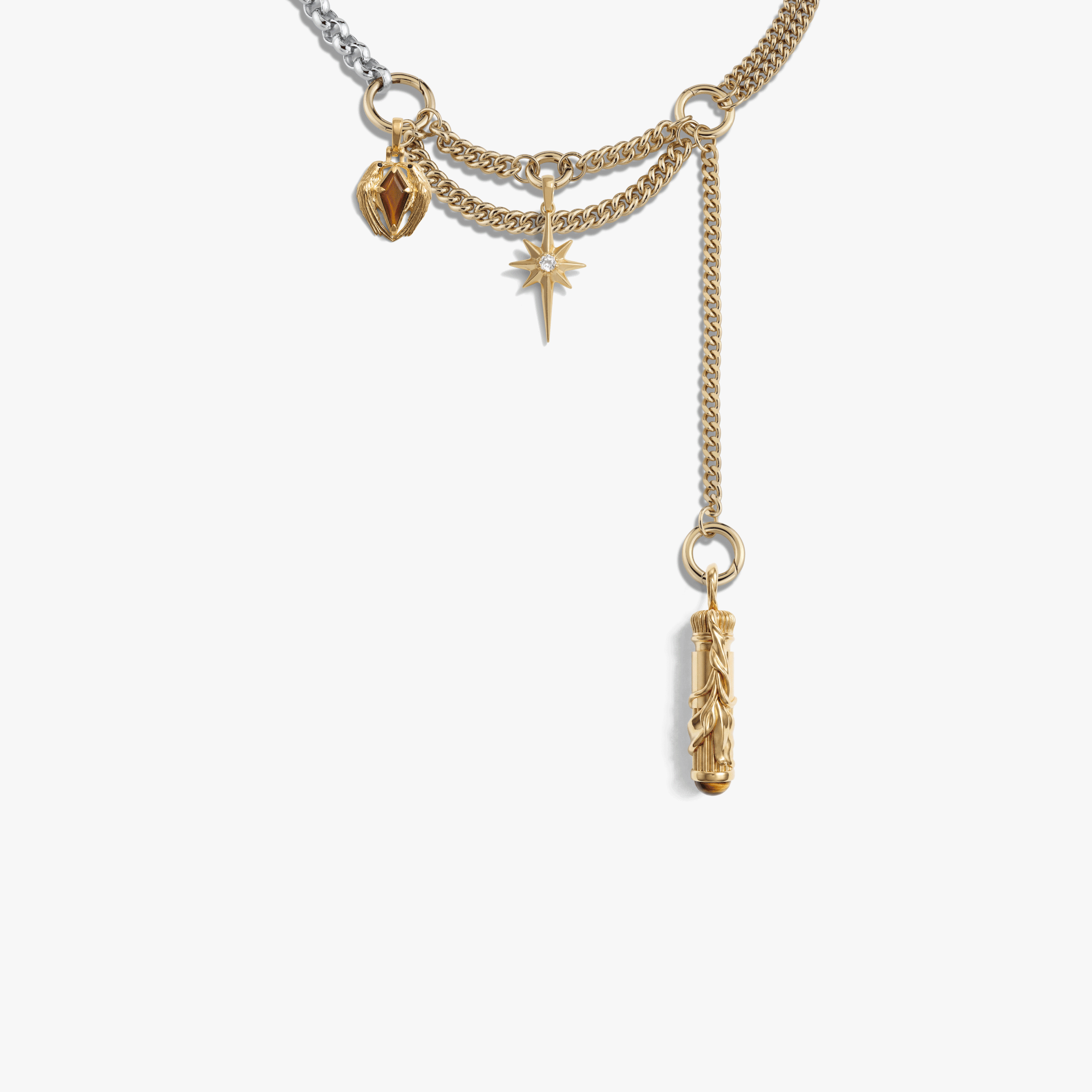 Asymmetrical Charm Necklace