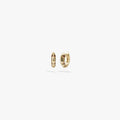 Awe Inspired Earrings 14K Gold Vermeil / Red Garnet / Pair Aura Gemstone Huggies