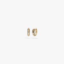 Awe Inspired Earrings 14K Gold Vermeil / Lab White Sapphire / Pair Aura Gemstone Huggies