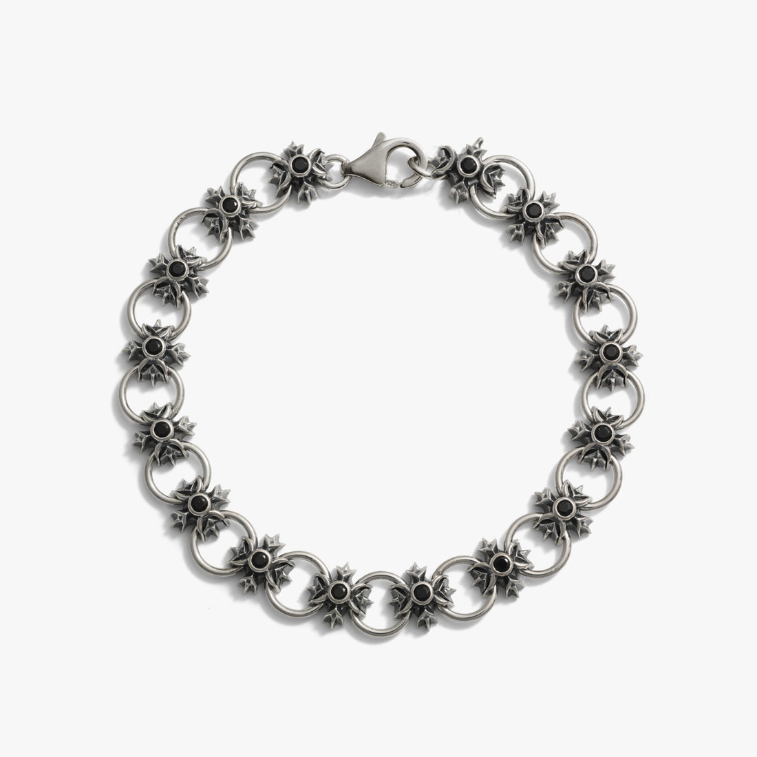 Awe Inspired Bracelets Oxidized 925 Sterling Silver / 6.75 Triple Moon Crest Bracelet