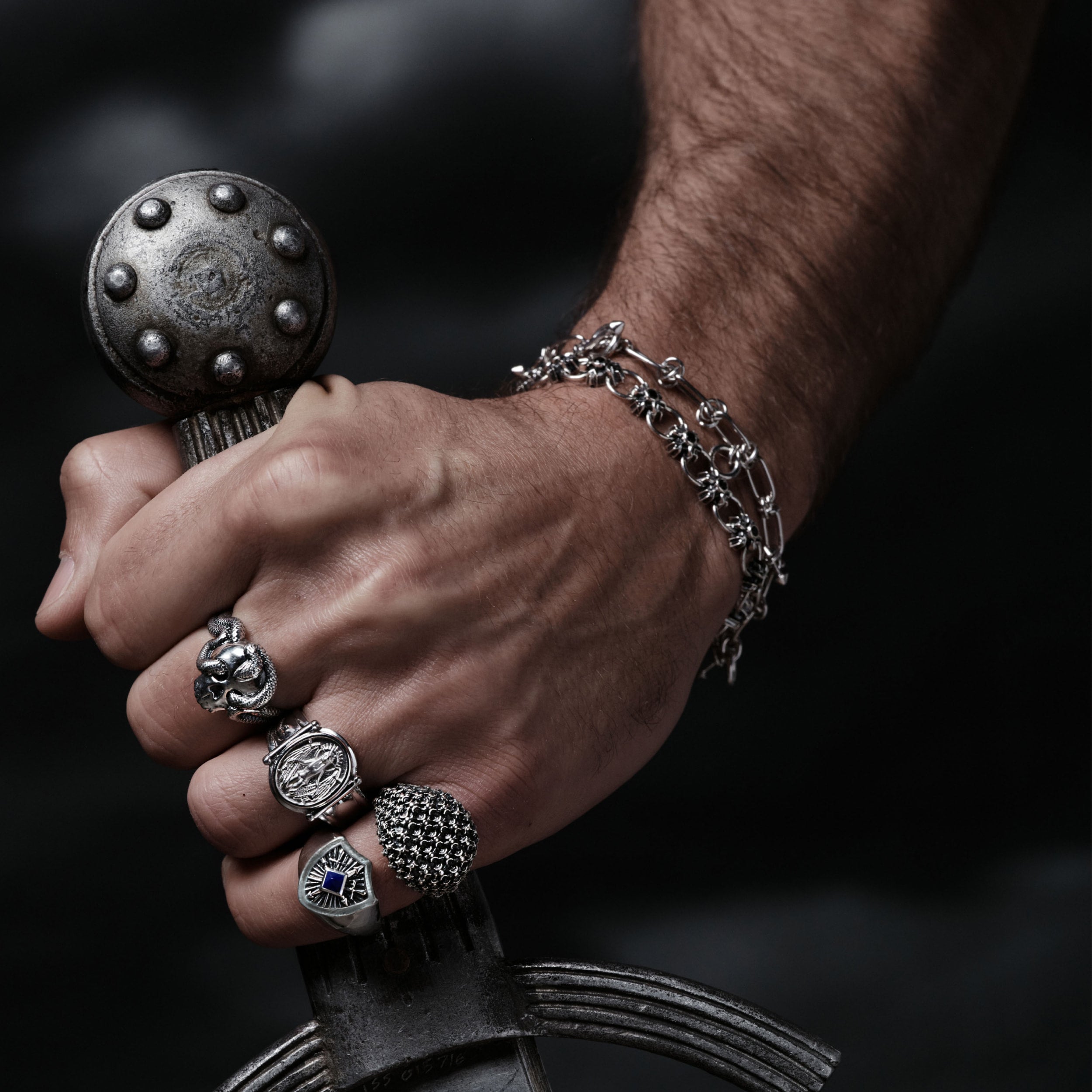 Awe Inspired Bracelets Triple Moon Crest Bracelet