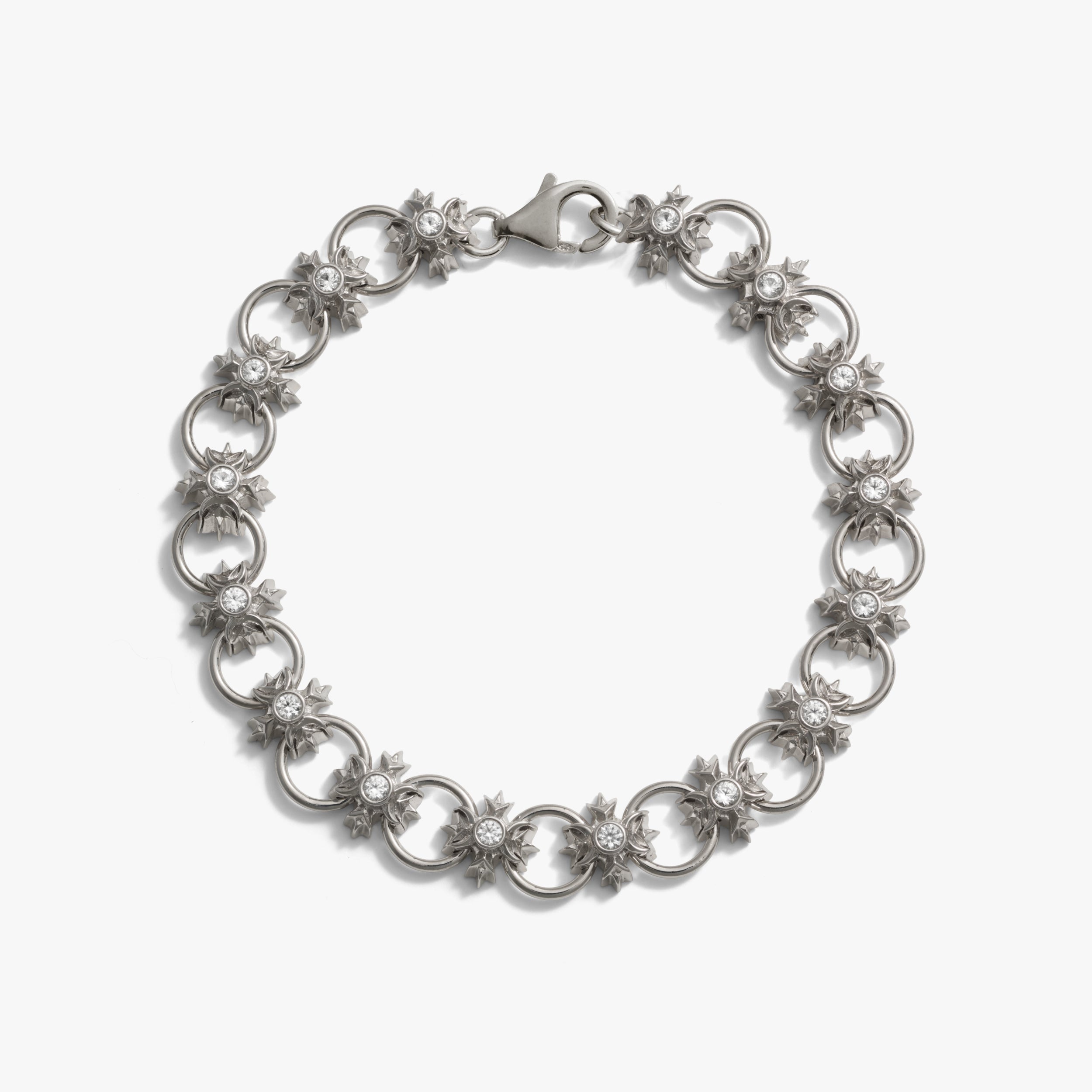 Awe Inspired Bracelets 925 Sterling Silver / 6.75 Triple Moon Crest Bracelet