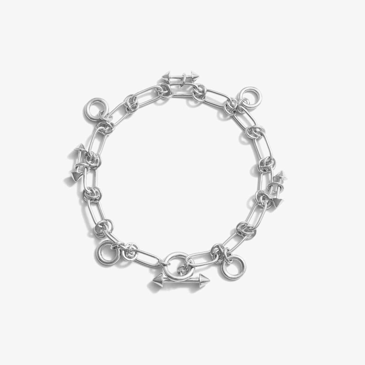 Awe Inspired Bracelets 925 Sterling Silver / 7.25" Knot Chain Toggle Bracelet