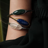 Awe Inspired Bracelets Gemstone Cabochon Stacking Cuff