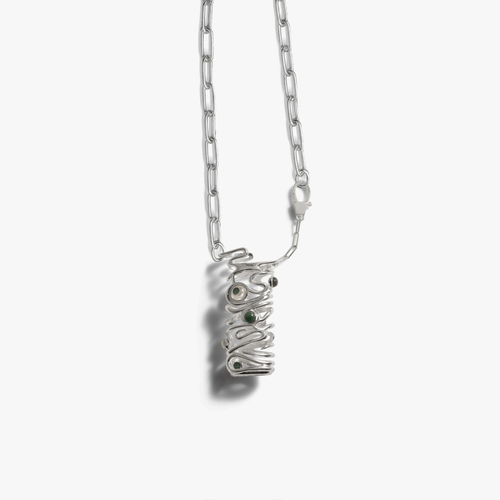 Awe Inspired Body Chain Sterling Silver Gemstone Haze Crossbody Lighter Case