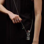 Awe Inspired Body Chain Sterling Silver Gemstone Haze Crossbody Lighter Case