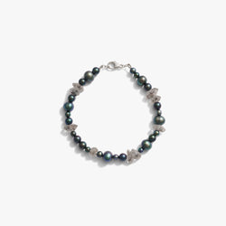 Awe Inspired  Bracelets Pearl & Raw Crystal Bracelet