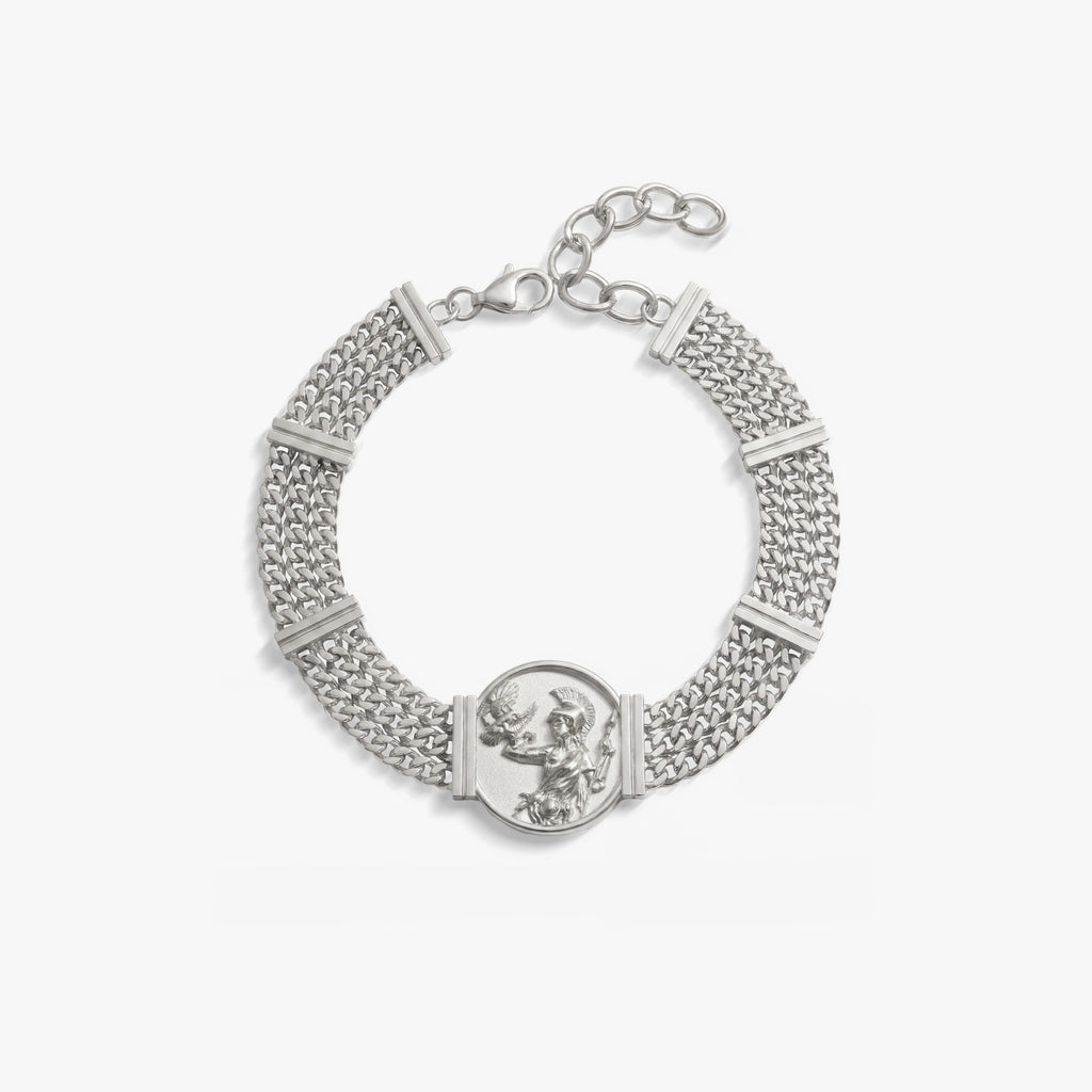 Awe Inspired Bracelets 925 Sterling Silver Athena Goddess Bracelet