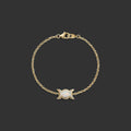 Awe Inspired Bracelets 14K Yellow Gold / 6.75'' Opal Triple Moon Motif Bracelet
