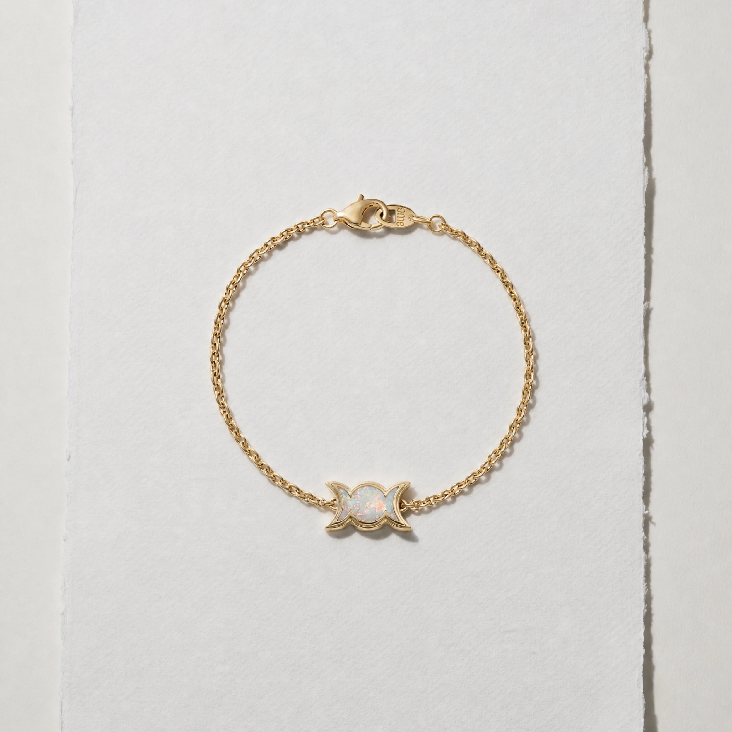 Awe Inspired Bracelets Opal Triple Moon Motif Bracelet