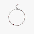 Awe Inspired Bracelets 925 Sterling Silver / Almandine Garnet Graduated Dagger Bracelet