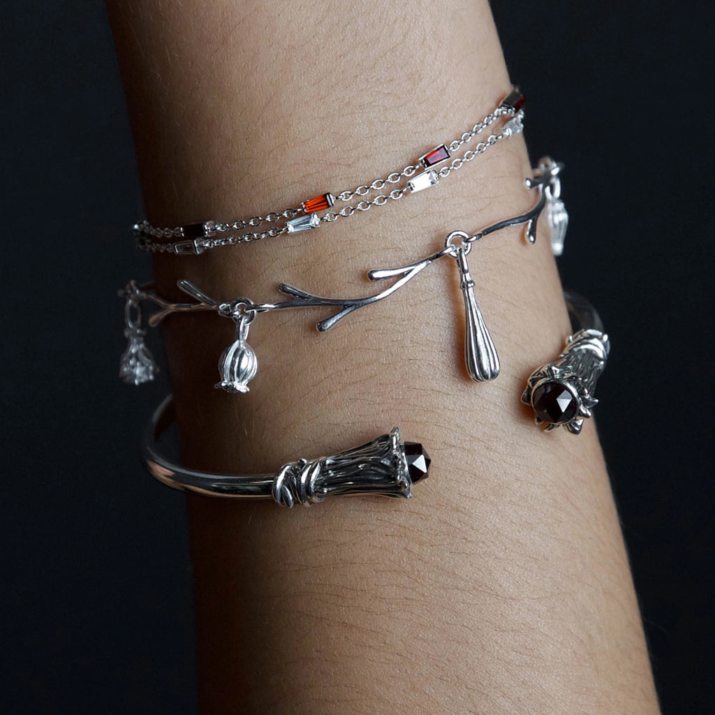 Awe Inspired Bracelets Thorned Cabochon Cuff