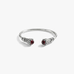 Awe Inspired Bracelets 925 Sterling Silver / Medium/Large Thorned Cabochon Cuff