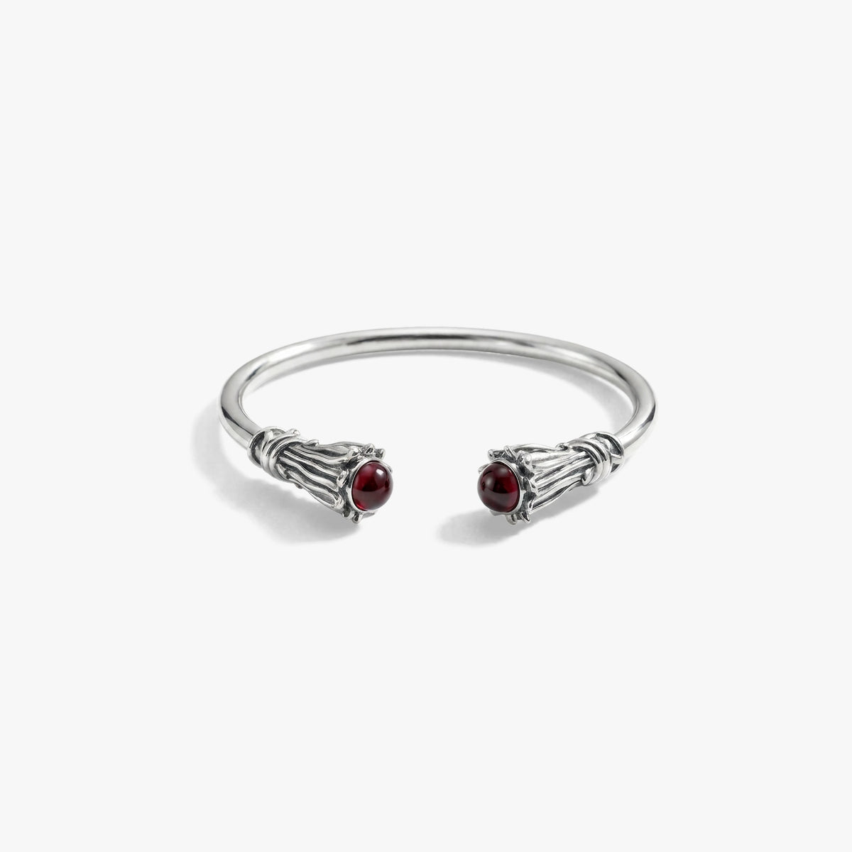 Awe Inspired Bracelets 925 Sterling Silver / Medium/Large Thorned Cabochon Cuff
