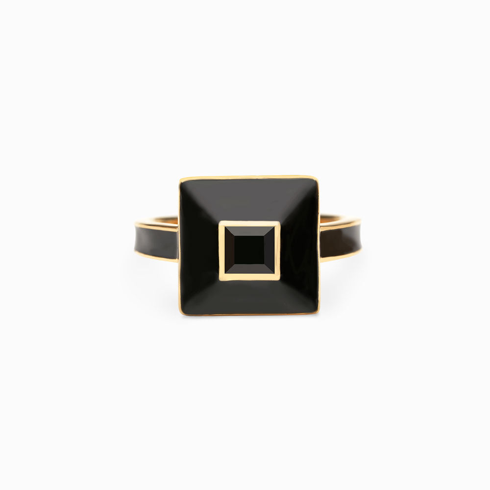 Product image of Black Onyx Aura Ring-Rings-Awe Inspired