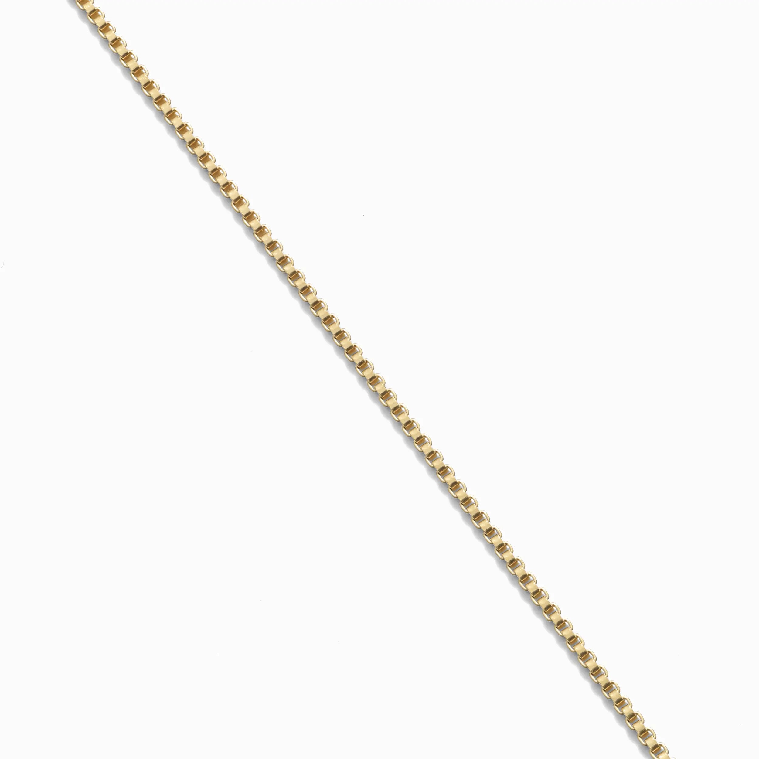 60cm Fancy Box Link Necklace in 18ct Yellow Gold | Pragnell