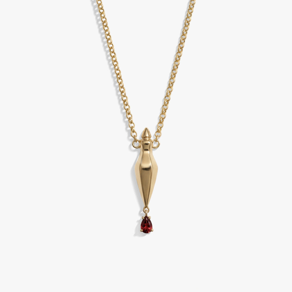 Awe Inspired Necklaces 14K Gold Vermeil Blood Ritual Vial Necklace