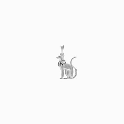 An Awe Inspired Magical Cat Amulet pendant on a white background.