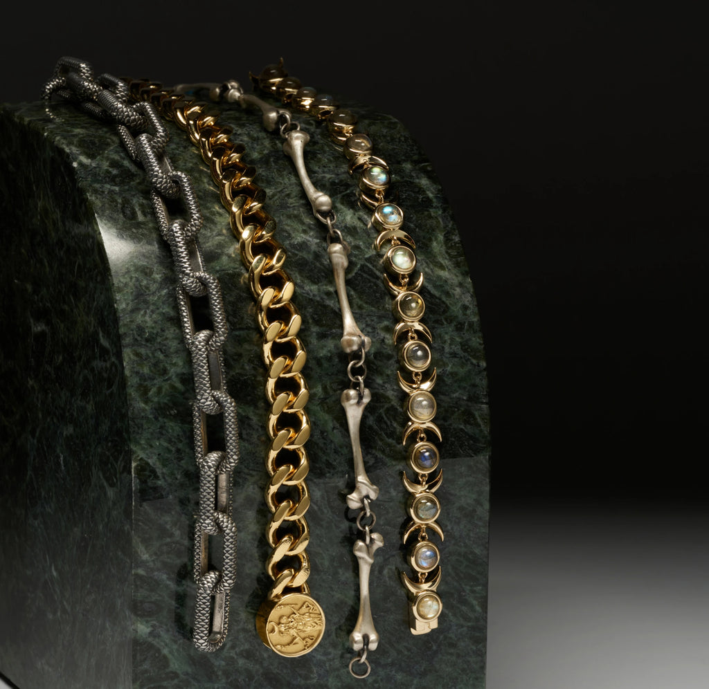 Awe Inspired Bracelets Triple Moon Tennis Bracelet