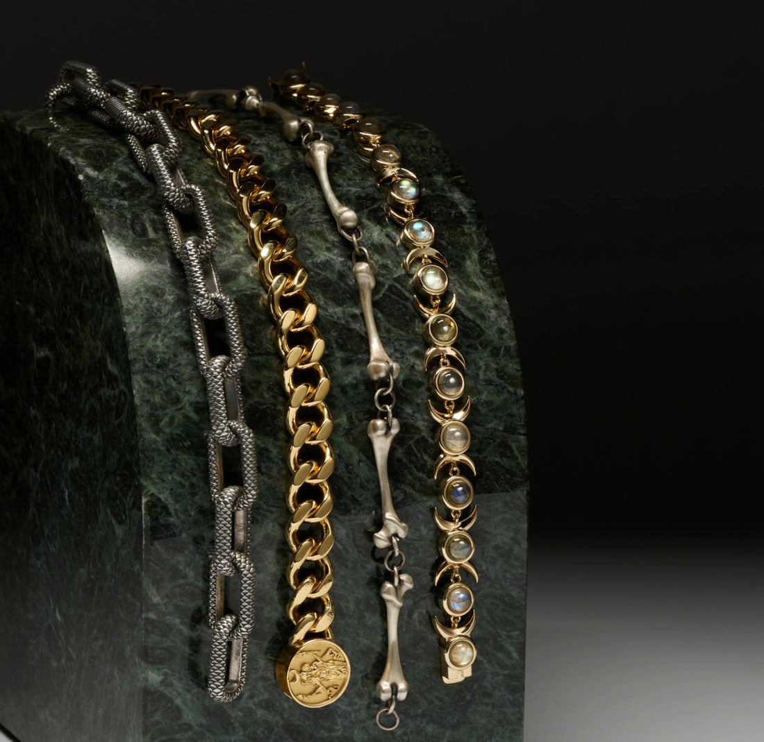 Awe Inspired Bracelets Triple Moon Tennis Bracelet