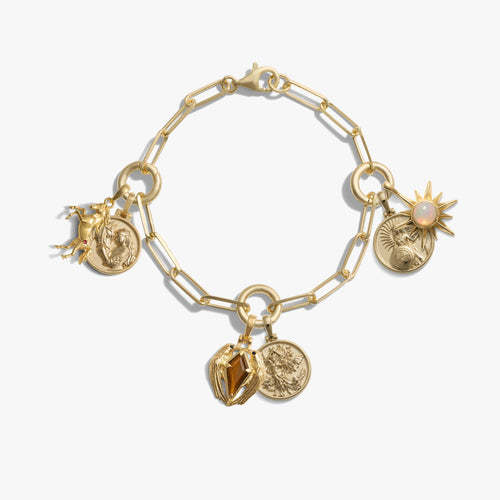 Awe Inspired Bracelets 14K Gold Vermeil / Celtic Lore Triple Charm Bracelet