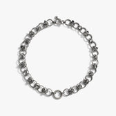 Awe Inspired Necklaces 925 Sterling Silver / Oxidized 925 Sterling Silver / 15" Chainmail Toggle Collar