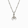 Crescent Spike Grey Moonstone Necklace